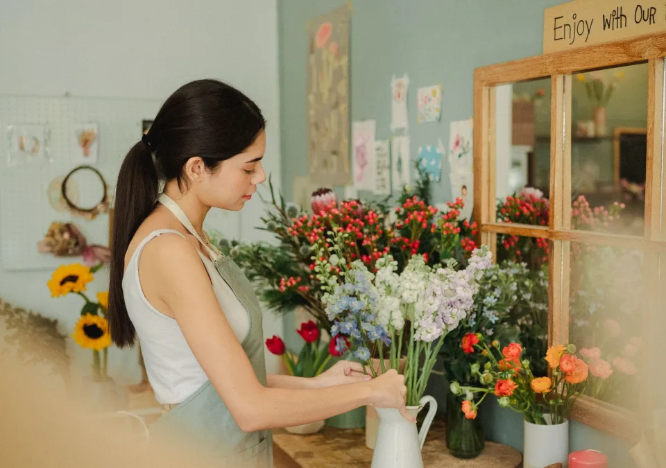 Lẵng hoa khai trương